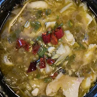 Signature sauerkraut fish soup