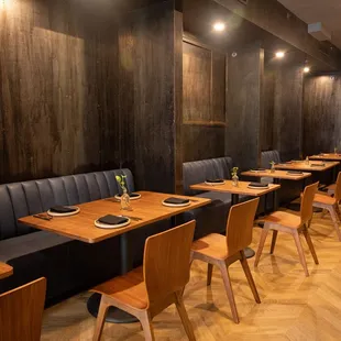 interior, sushi and sashimi