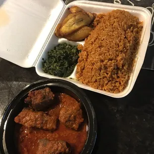 Jollof Rice w/ Beef, soo yummy!!