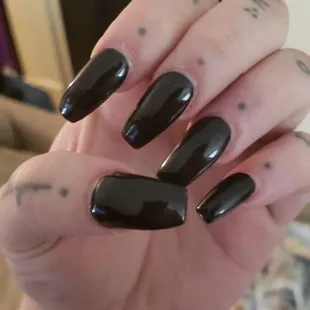 Black coffin nails