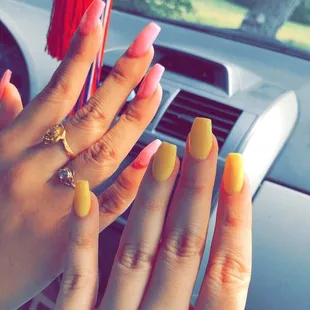 Our nails right after leaving Nail Tech