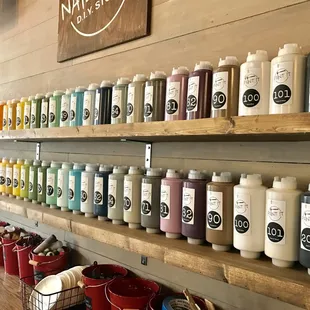 Our awesome collection of colors. Organic and locally made.