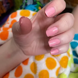 Nail polish on skin