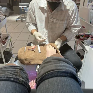 Pedicure (wonderful fella who did my pedicure)