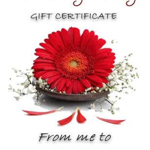 Gift Certificate  are available