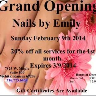 20% off for all services for the 1st month.