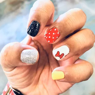 Minnie nails for my birthday countdown