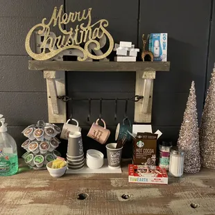 Coffee and hot cocoa bar