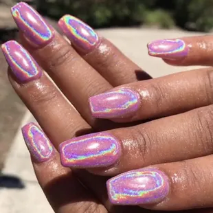 Halo dust on gel polish