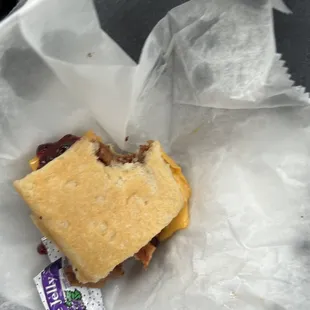 Bacon + cheese biscuit!