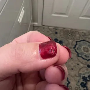 Gel nail bubbling less than 24 hours after service