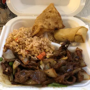 Mongolian beef combo