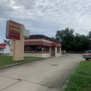 outside