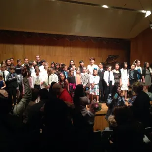 Naira's students after her annual piano recital at Fresno State