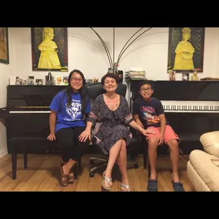 Happy students after their lesson