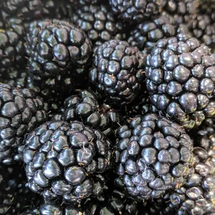 a pile of blackberries