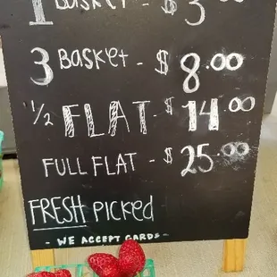 Our Prices with few Mutant Strawberries