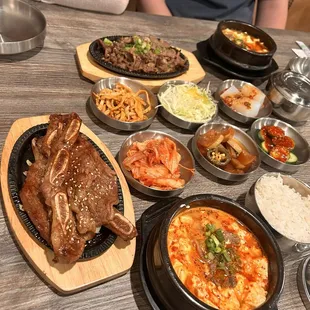 Galbi with Seafood Beef Tofu Soup &amp; Bulgogi with Beef Tofu Soup