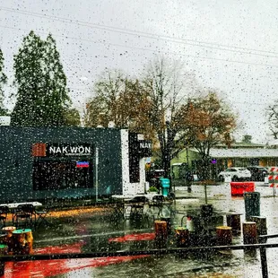 Rainy day exterior