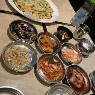 Banchans and pajeon.
