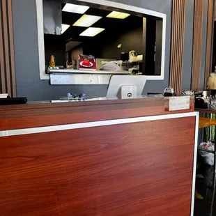 Ring bell on counter if there's  no one in sight.