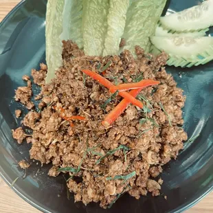 Kua kling with ground pork . I forgot to add the sting bean