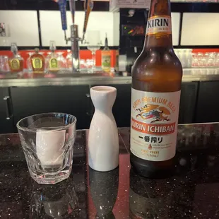 Sake bomb on happy hour