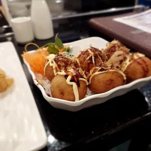 Takoyaki (octopus balls)