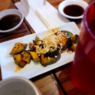 Szechuan chili cucumber. Good.