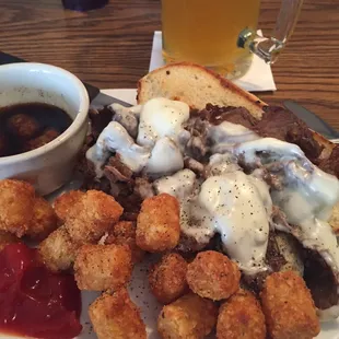 Prime Rib sandwich was good. Nice portion of meat.