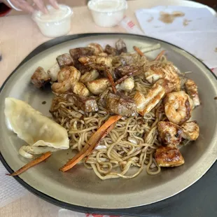 Steak and Shrimp Soba