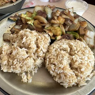 Hibachi Steak, Scallops and Shrimp