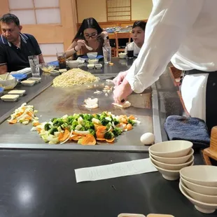 Hibachi cooking