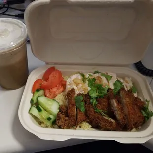 Half naked combo and sea salt iced coffee