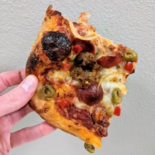 Naked City Pizza Catering 03/29/21: Custom Pizza - Naked City Red Sauce, Mozzarella, Cup n Char Pepperoni, Sausage, Olives, Onion