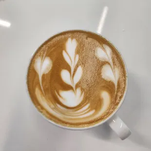 latte art in a cup