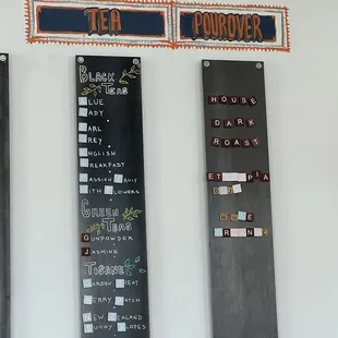 Menu as of February 2025