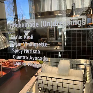 Housemade undressings.