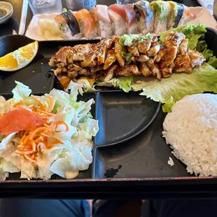 Teriyaki Chicken &amp; Rainbow Roll