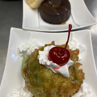 Fried ice cream Lava cake