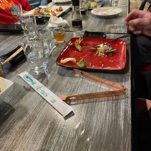 This is some of our empty plates of deliciousness!!