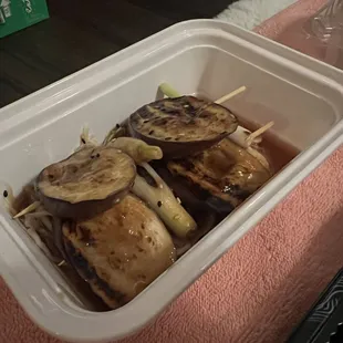 Eggplants Yakitori