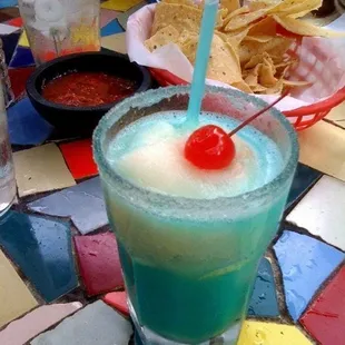 Blue iguana margarita.