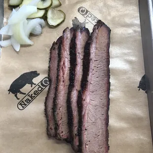 sliced meat on a tray