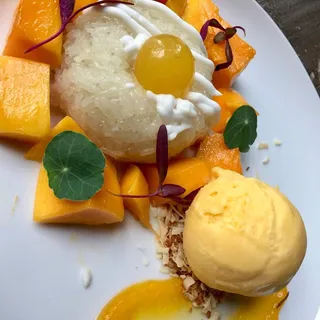 Fresh Mango, Coconut-Sweet Sticky Rice