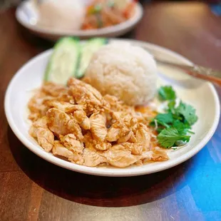 32. Kao Gra Tiam $18.45/ garlic pepper chicken always so GOOD!