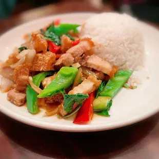 Weekly Special: Basil &amp; Crispy Pork $18.45