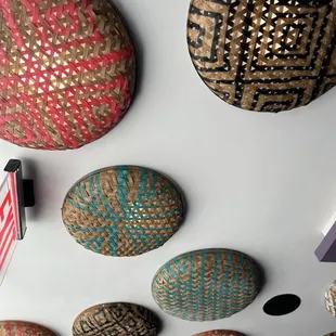 Interior - ceiling lights with bilao woven trays