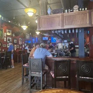 people sitting at the bar