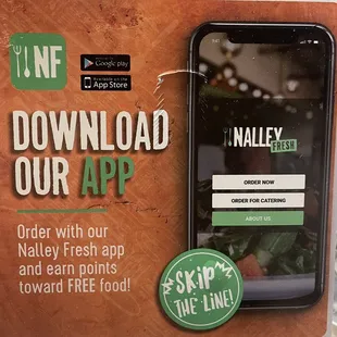 Sign: App download for Nalley Fresh.